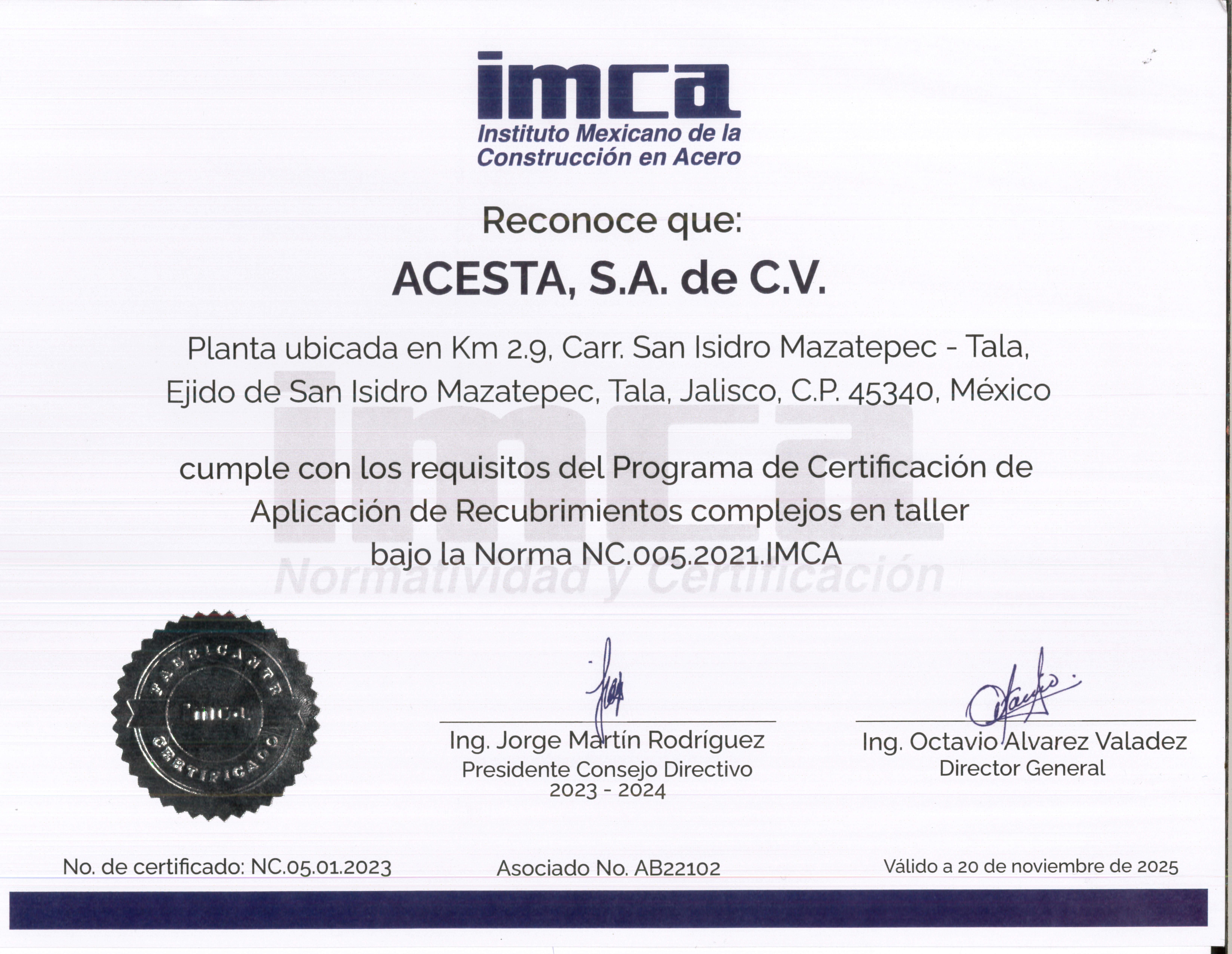 IMCA Sistemas de Recubrimiento